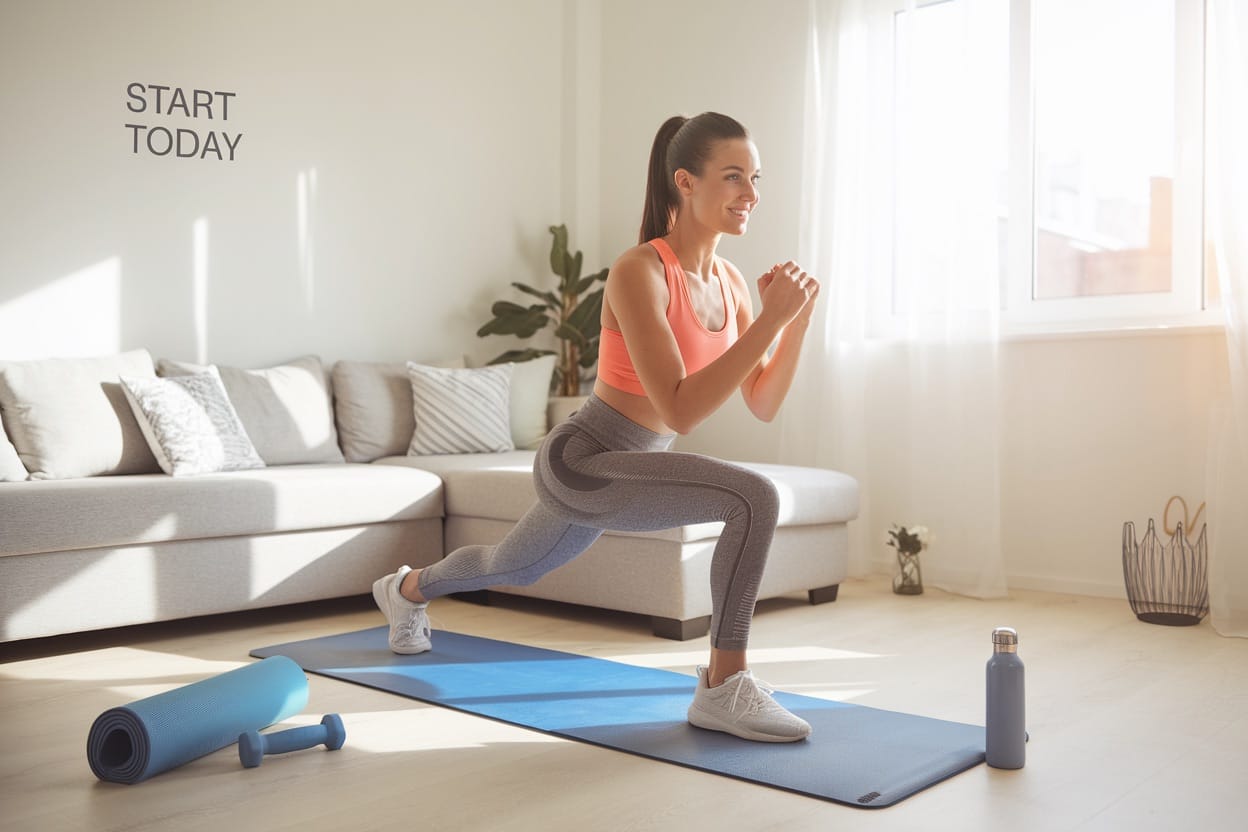 Person starting their fitness journey with Easy Reps app