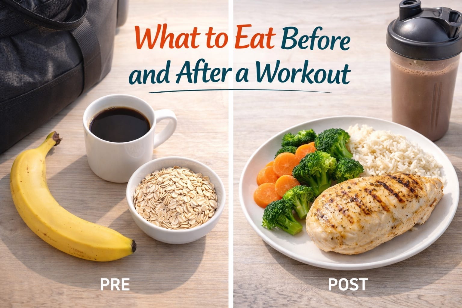 Healthy pre and post workout meals