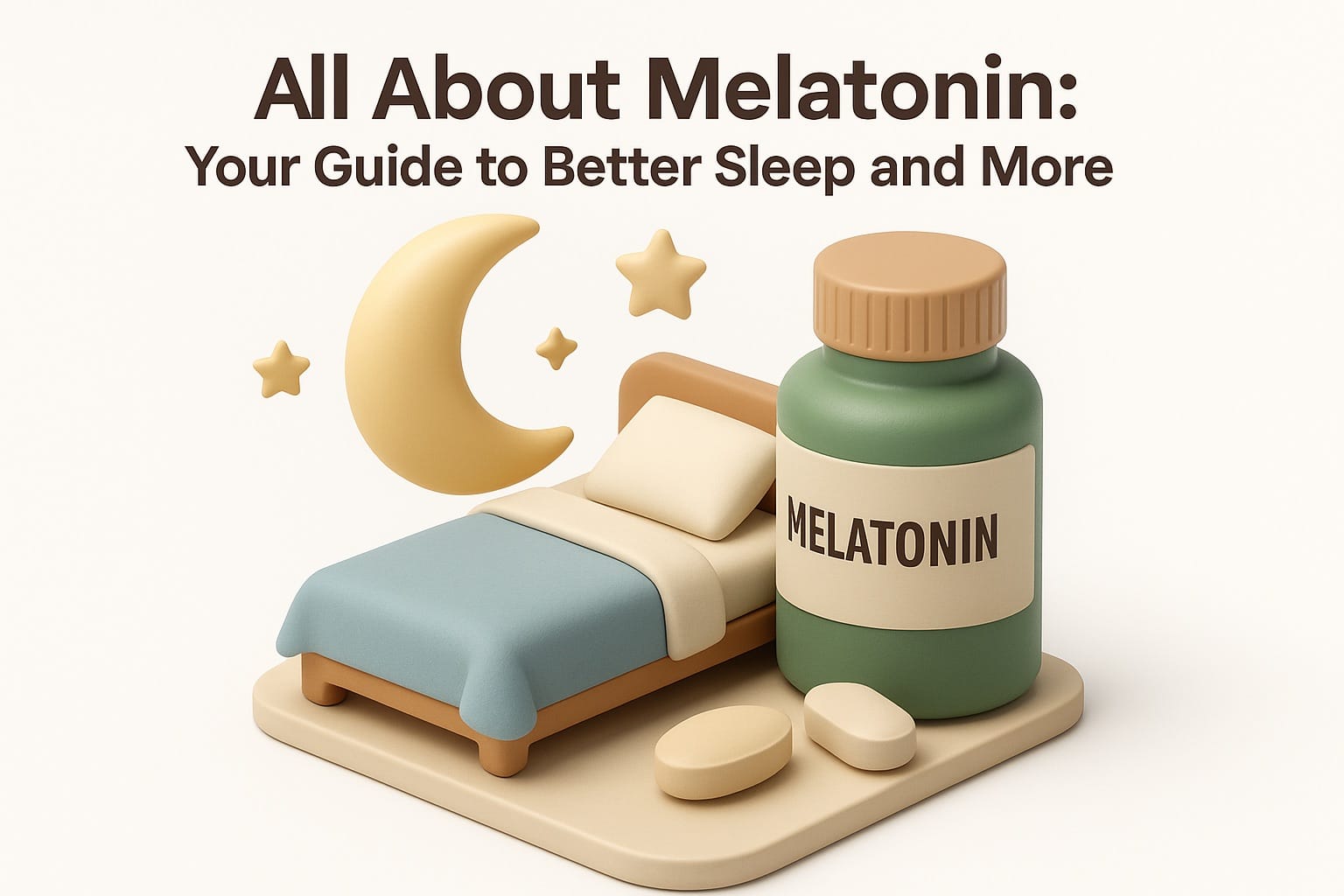 Peaceful nighttime scene representing melatonin and natural sleep