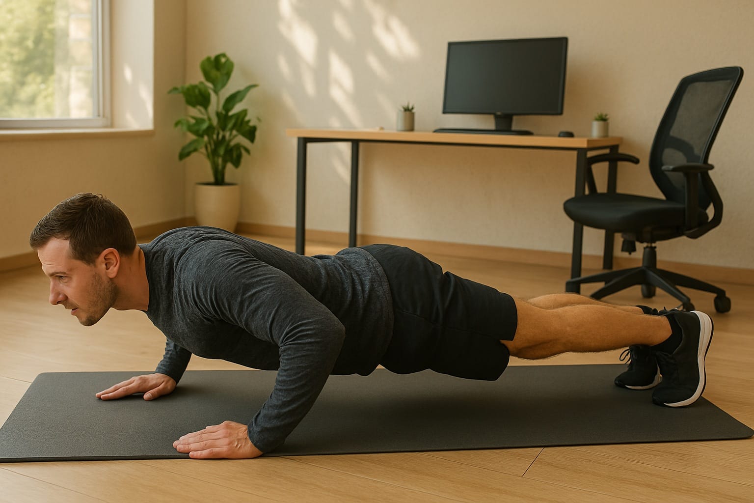Person doing quick workout