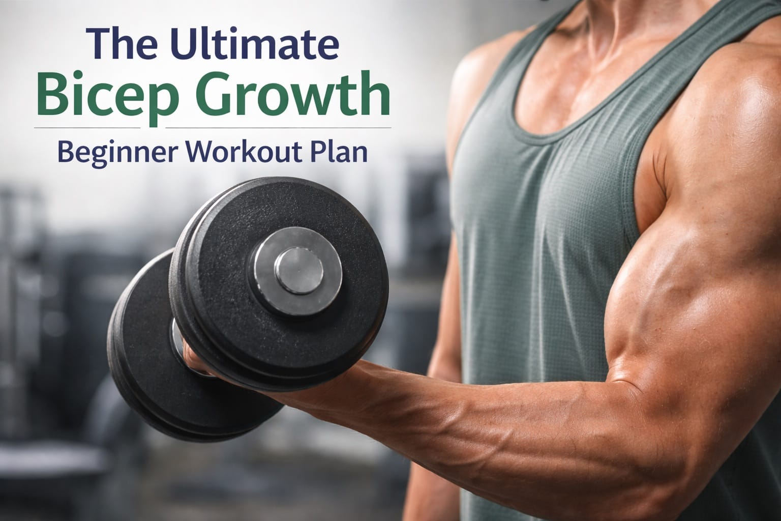 Close-up of arm performing dumbbell bicep curl showing muscle engagement and proper form