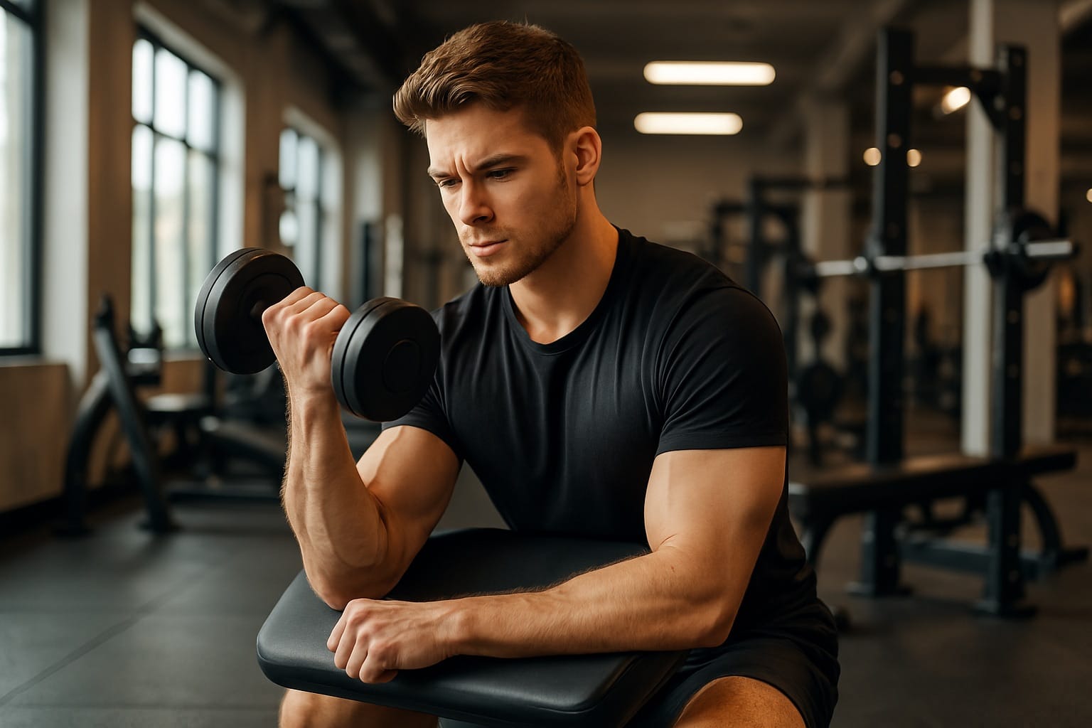 Person doing bicep curls