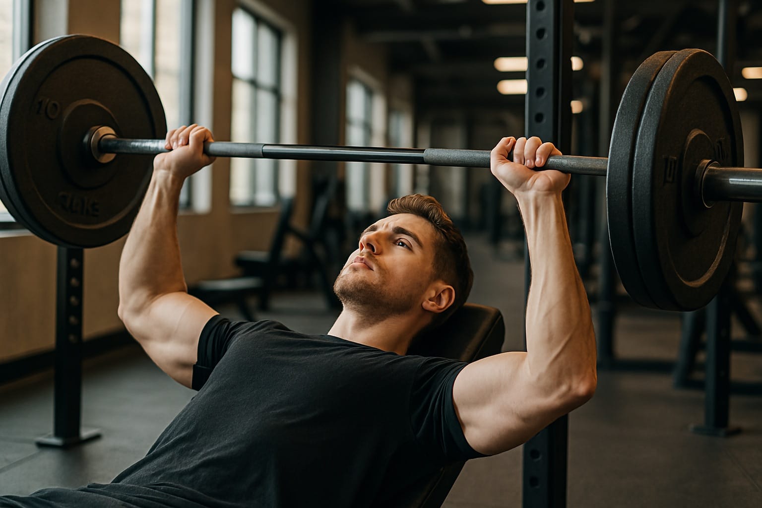 Person doing bench press