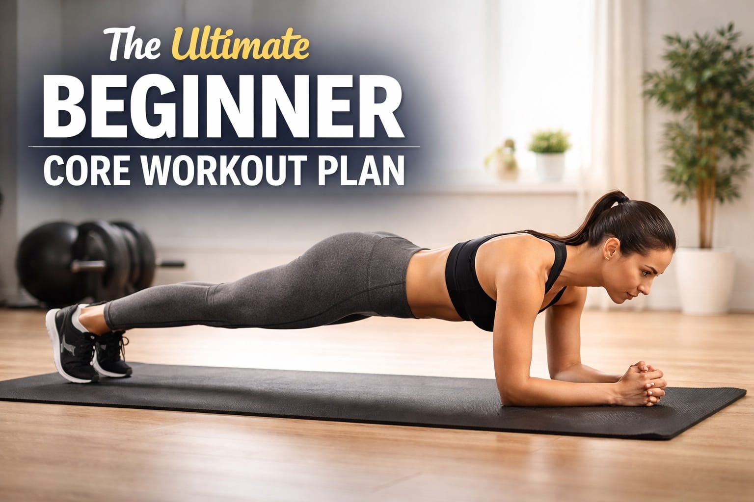 Person doing beginner core exercises