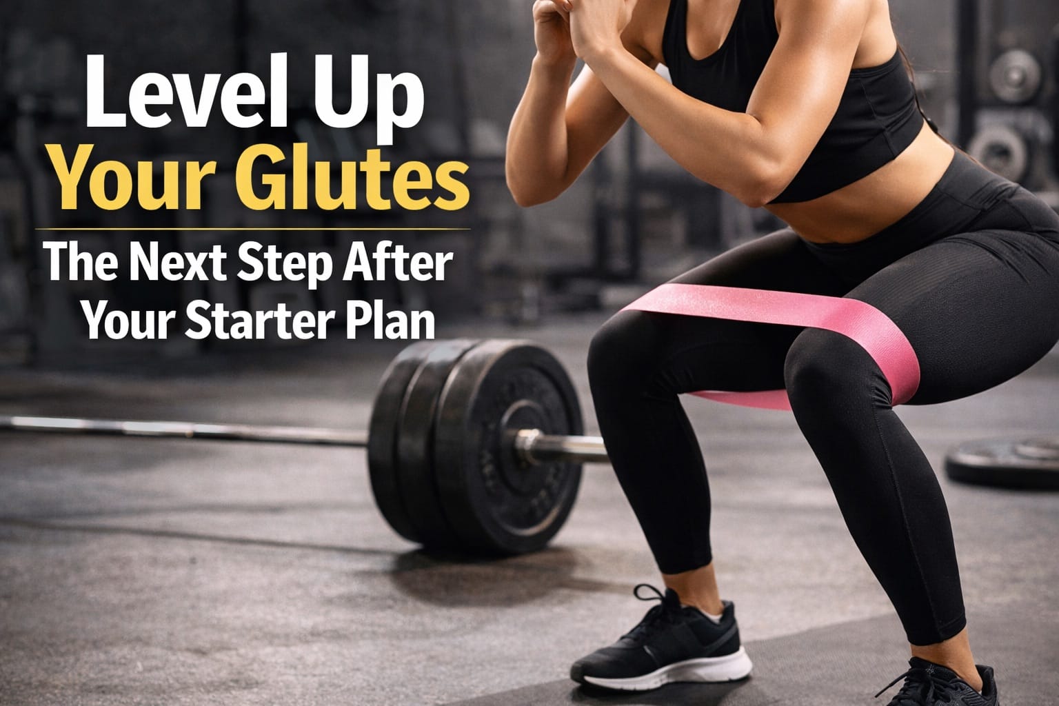 Woman doing advanced glute exercises