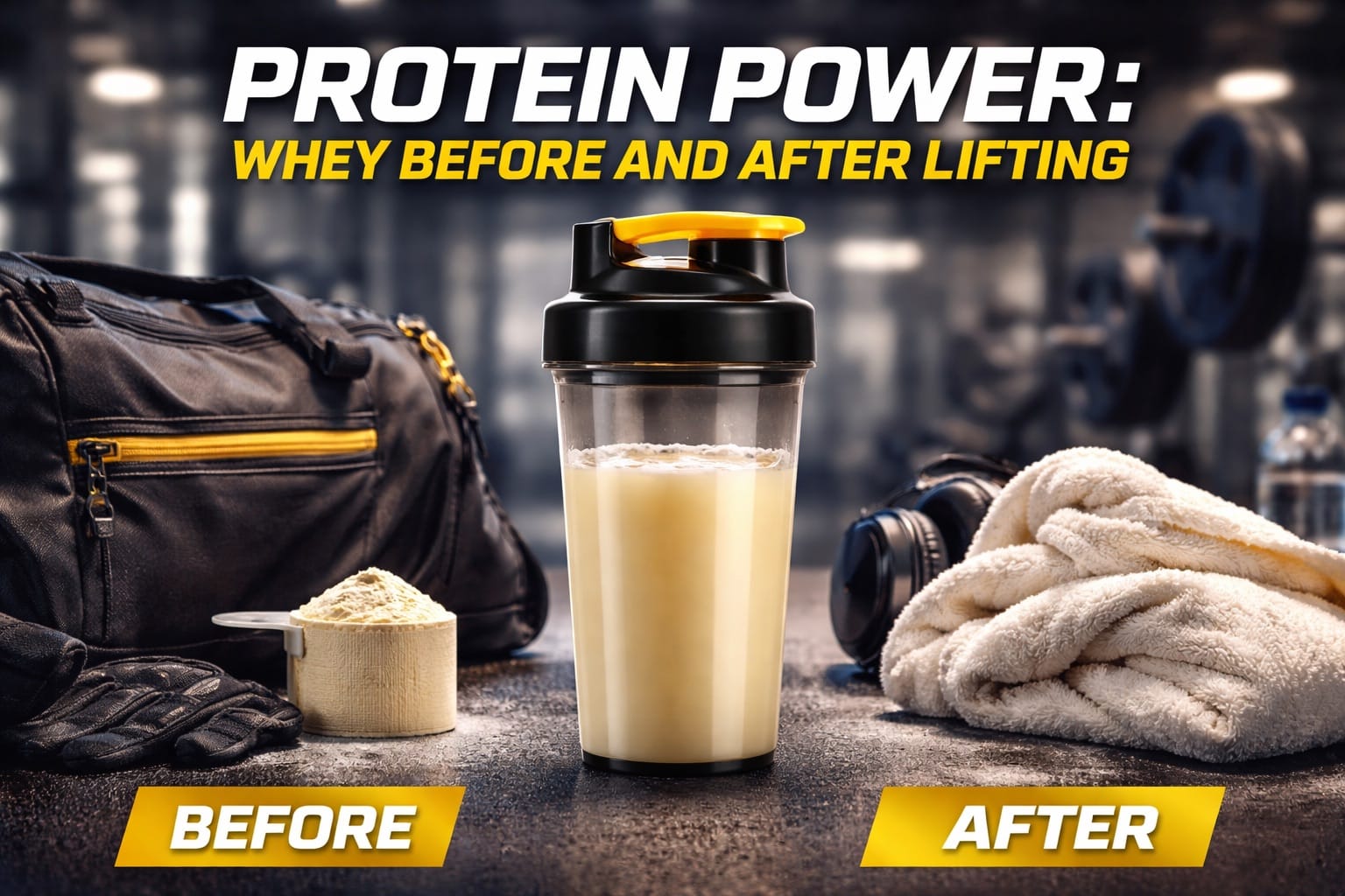 Protein shake and whey protein powder