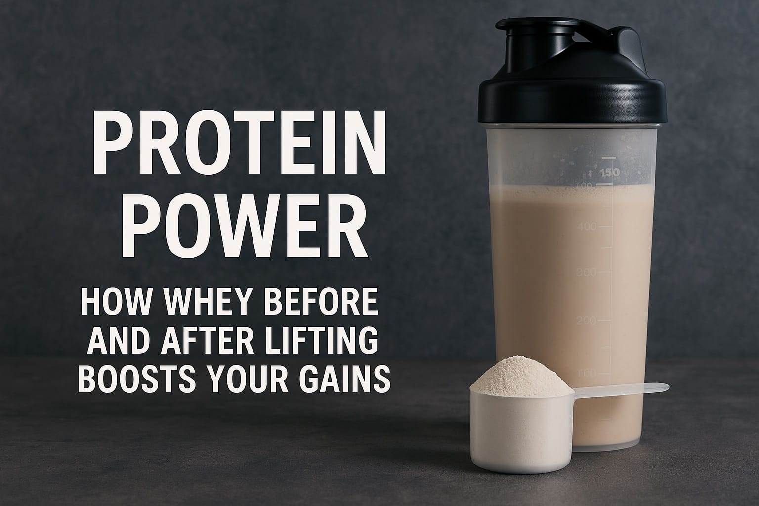 Protein shake and whey protein powder