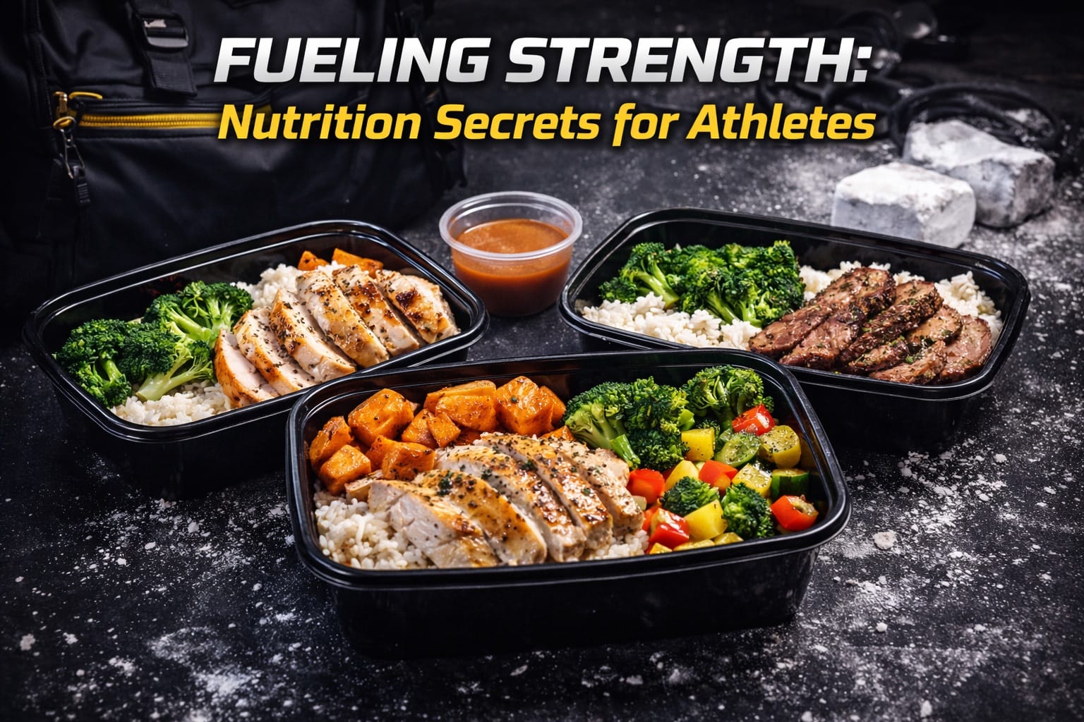 Various healthy foods and supplements for strength athletes