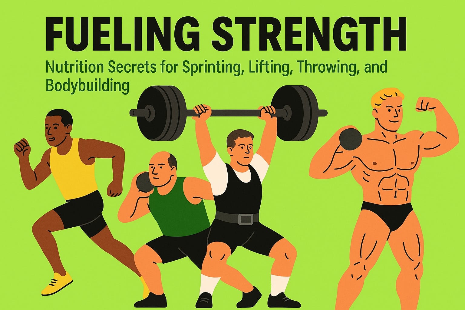 Various healthy foods and supplements for strength athletes