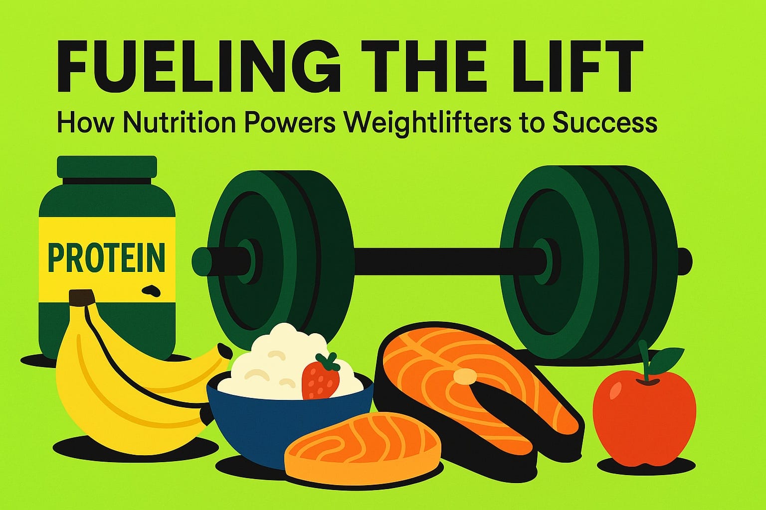 Weightlifter preparing for a lift with proper nutrition
