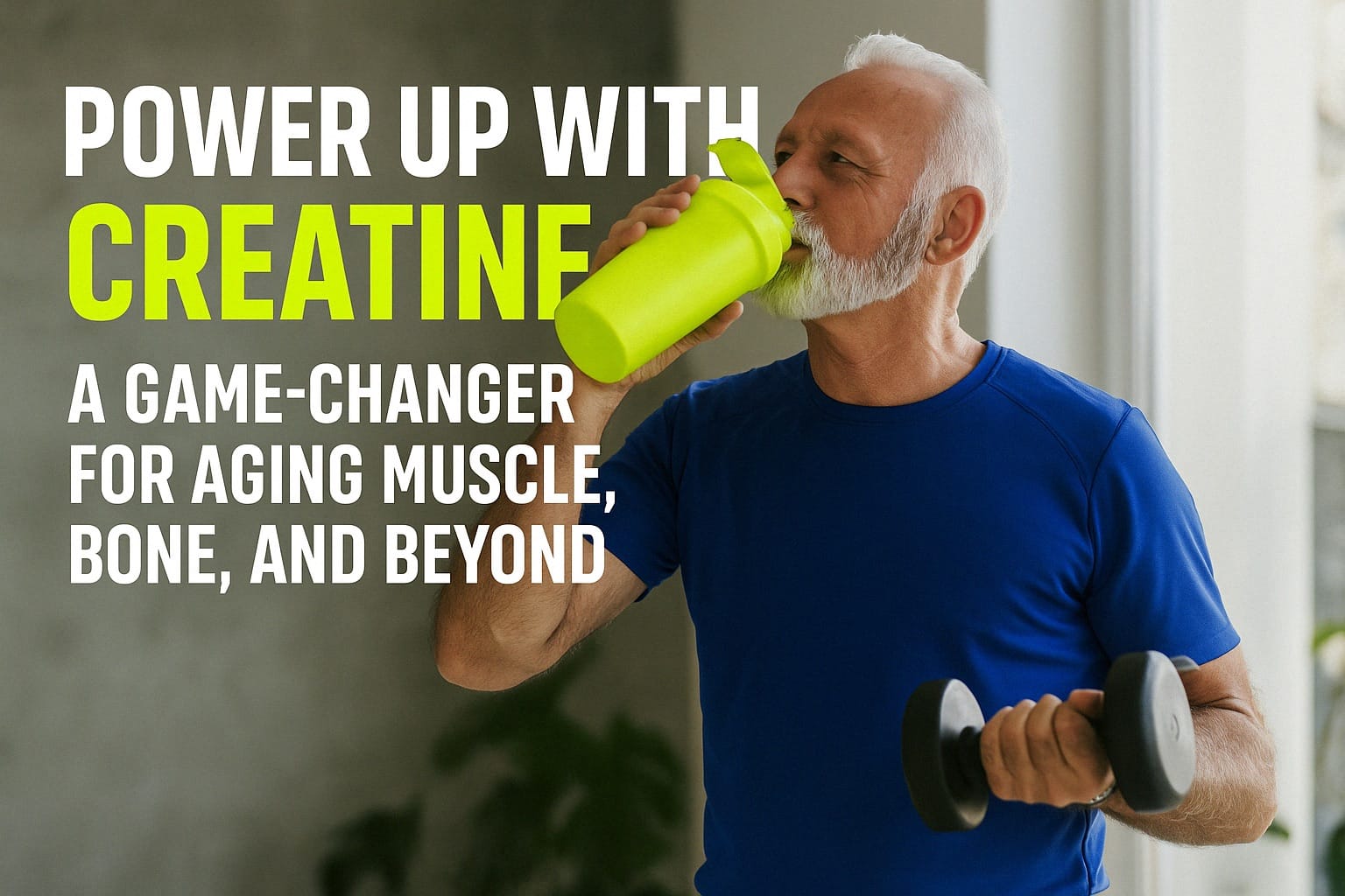 Senior adult lifting weights with proper form