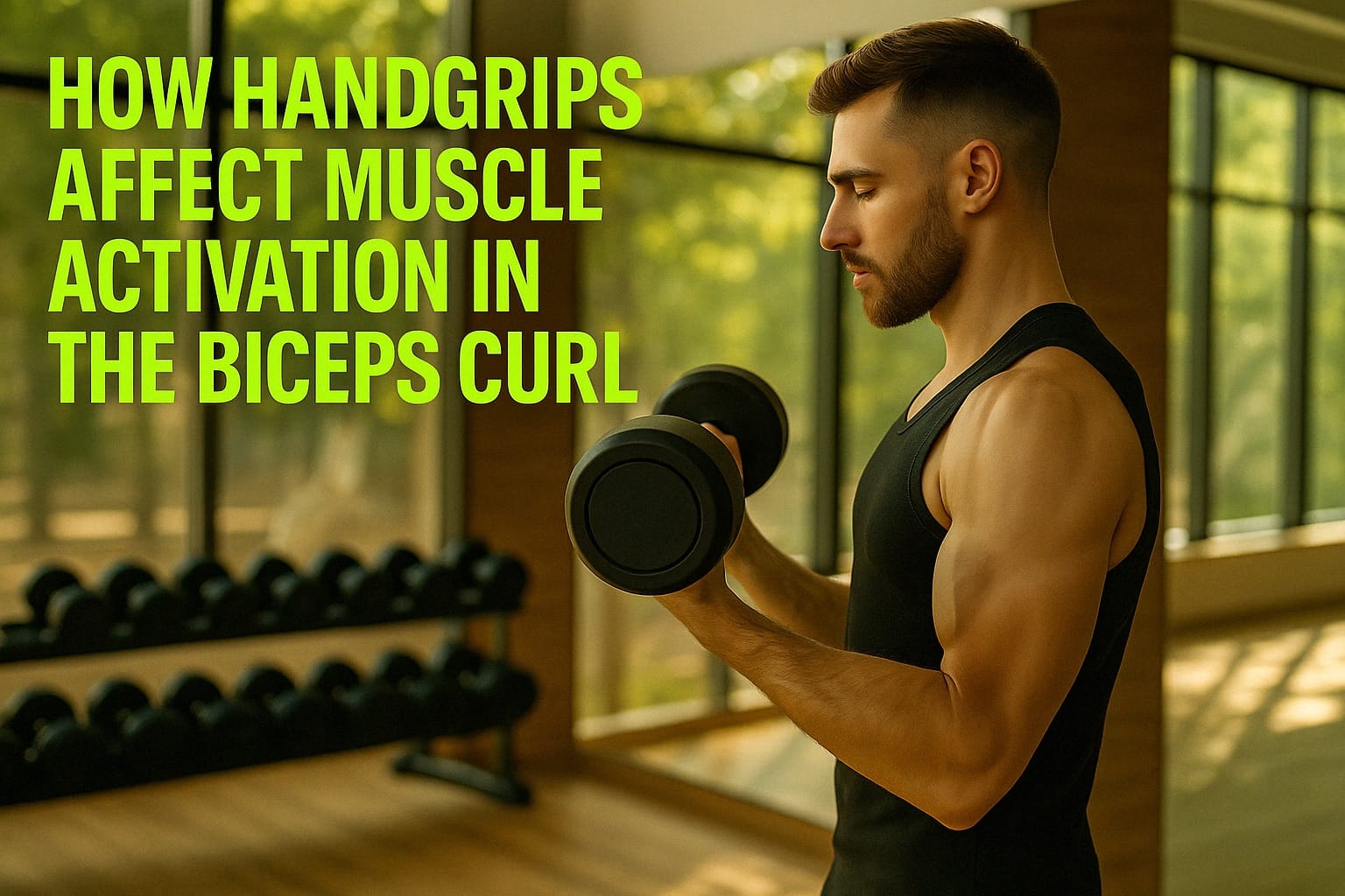 Person performing biceps curls with different handgrips