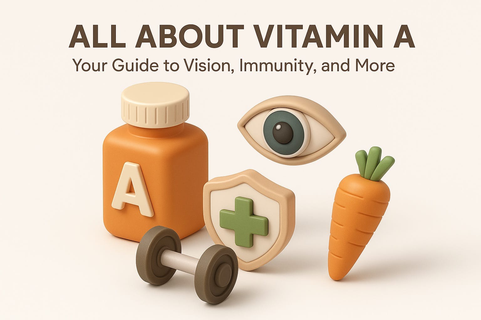 Vitamin A rich foods including carrots, sweet potatoes, and leafy greens