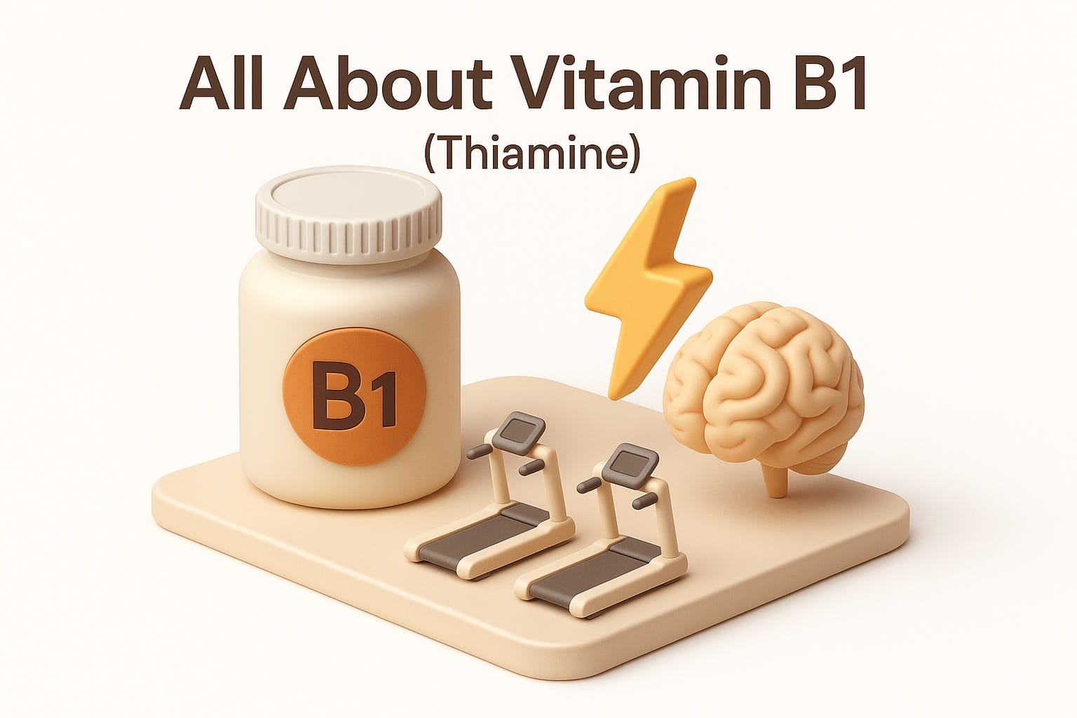 Vitamin B1 rich foods including whole grains, legumes, and pork