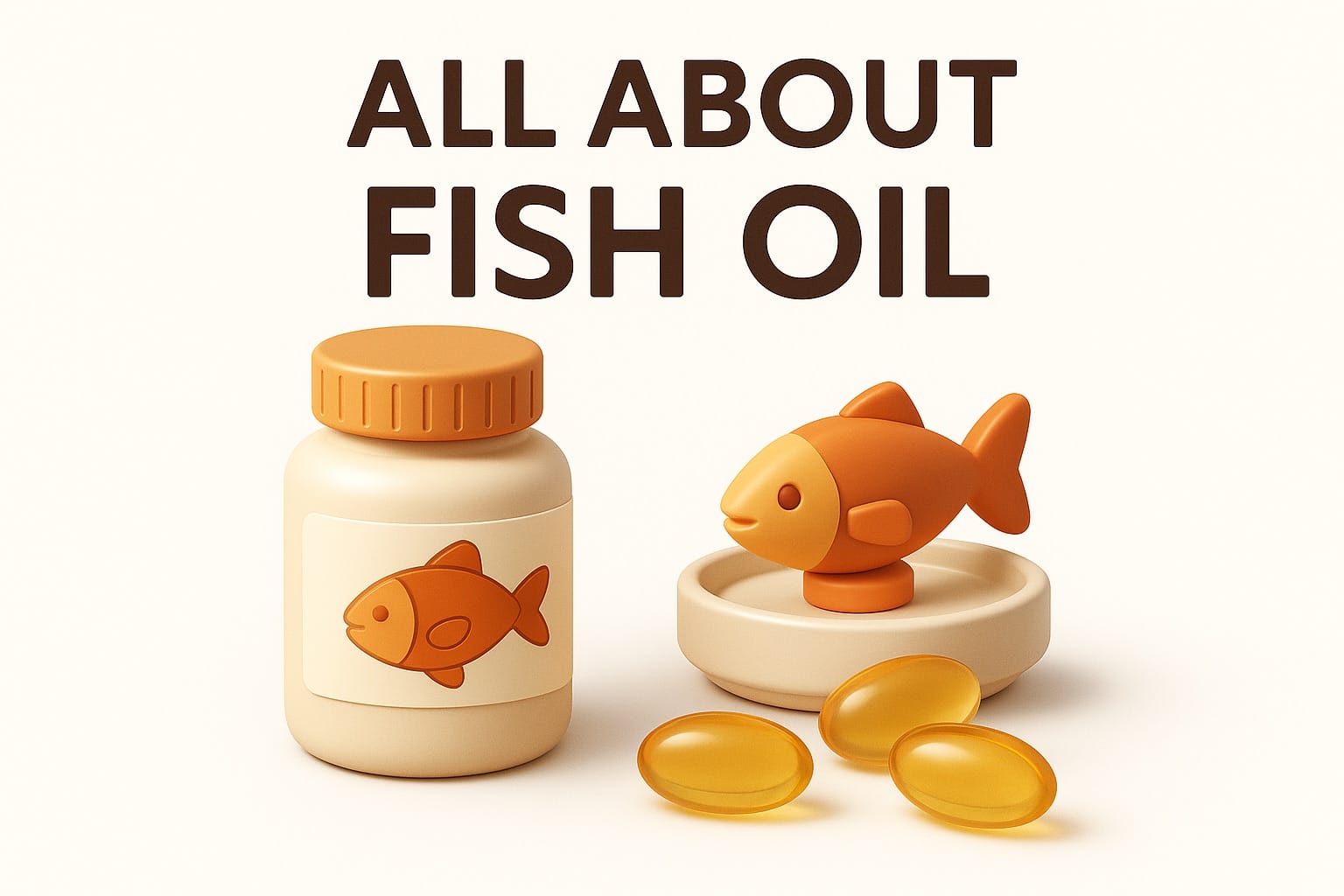 Fish oil capsules and fresh salmon representing omega-3 fatty acids for heart and brain health