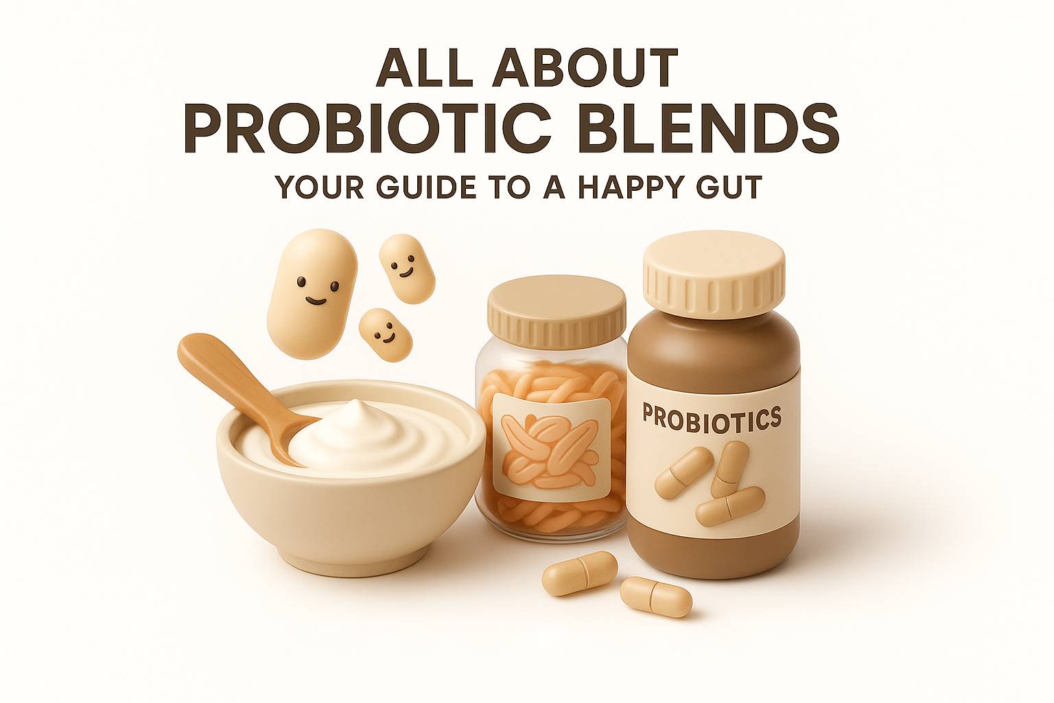 Probiotic-rich fermented foods including yogurt, kefir, and sauerkraut