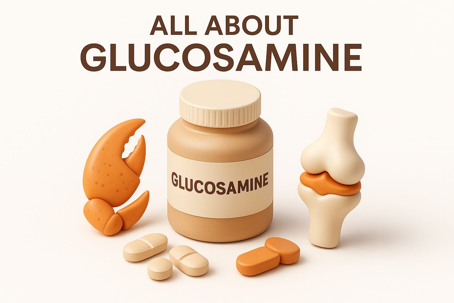 Glucosamine supplements and joint health illustration
