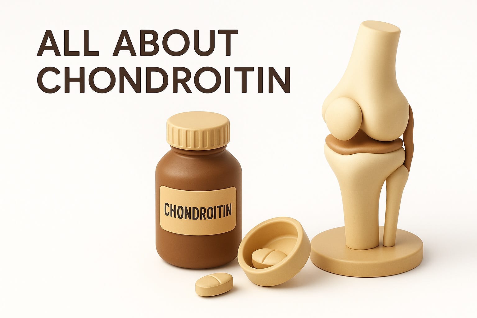Chondroitin supplements and joint cartilage health illustration
