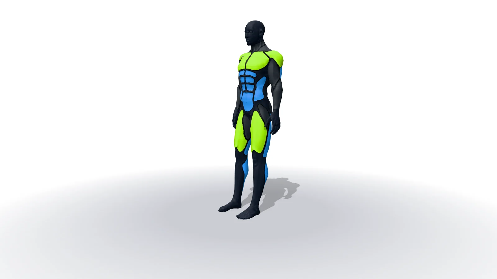 Burpee, mostrato da una figura 3D