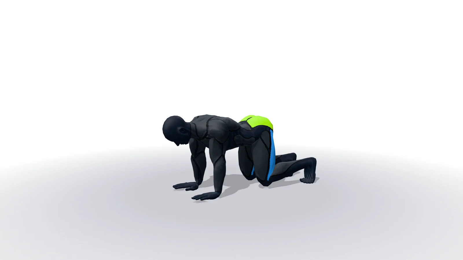3D 모델로 보는 Glute Kickback
