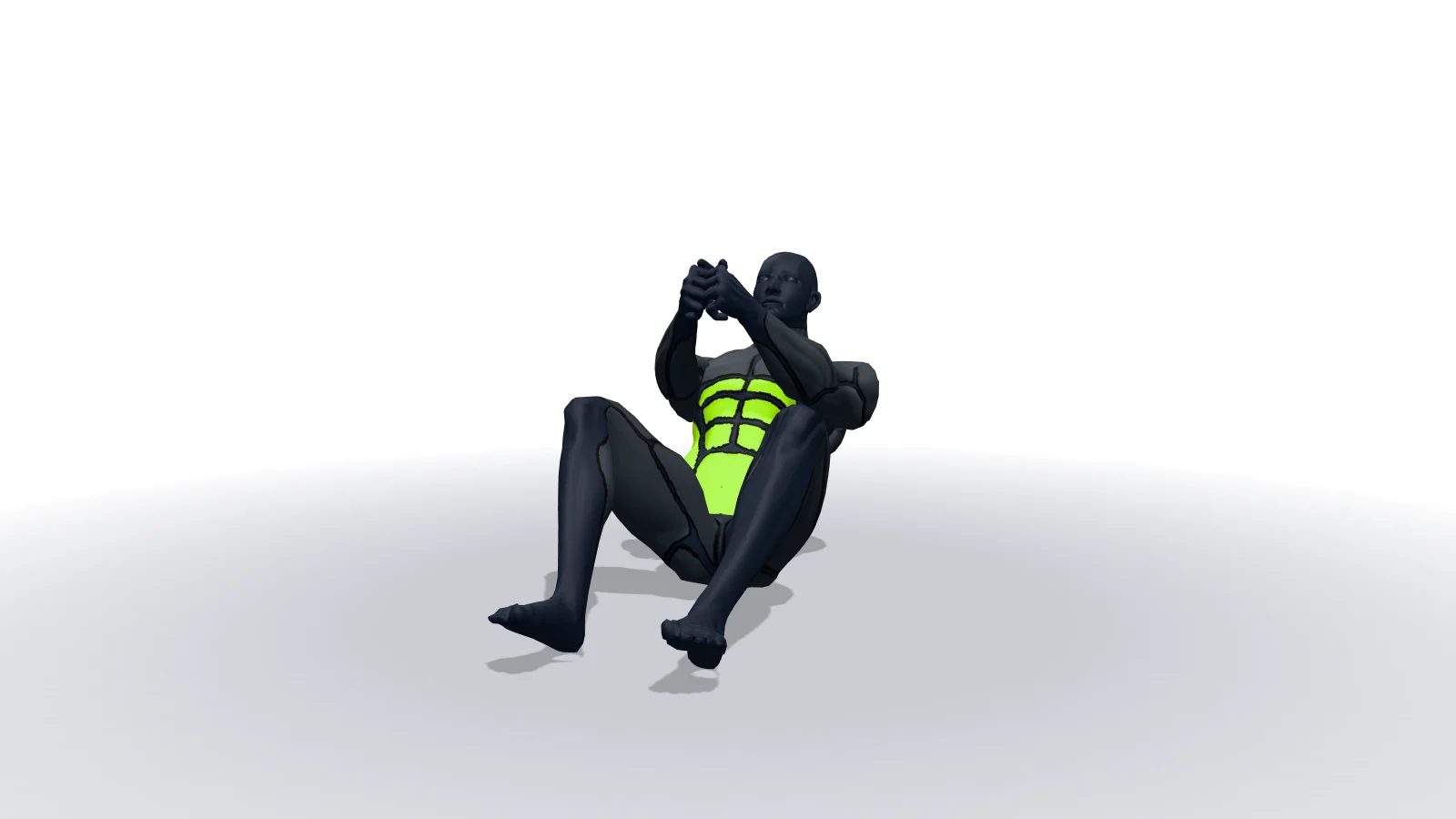 Russian Twist, mostrato da una figura 3D