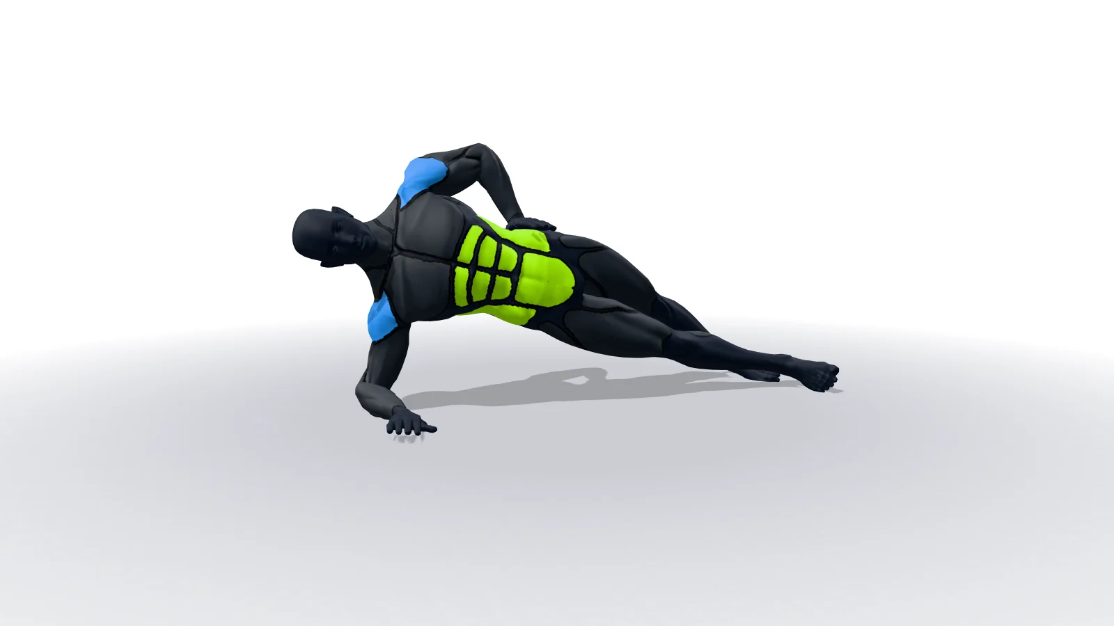Side Plank w wykonaniu postaci 3D