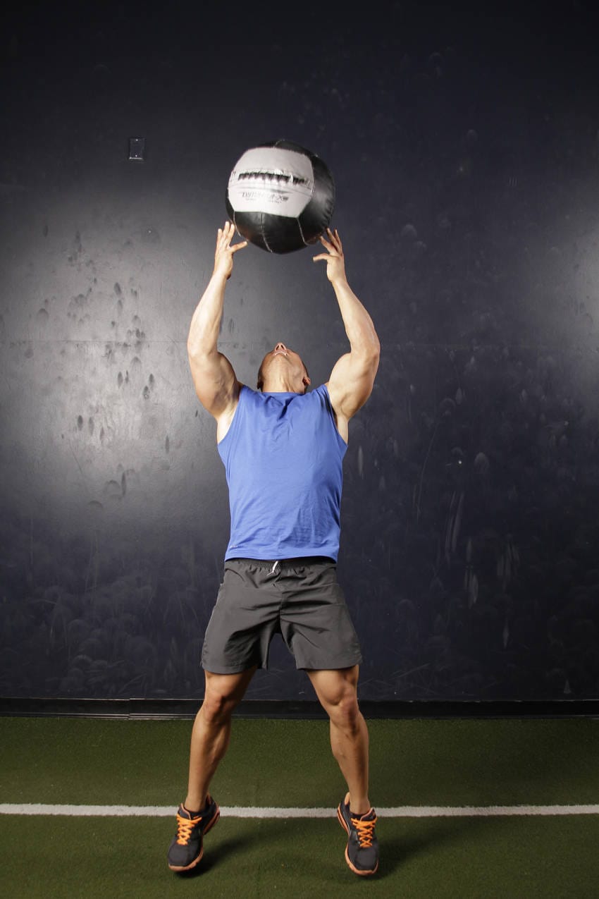 Backward Medicine Ball Throw - Step 1