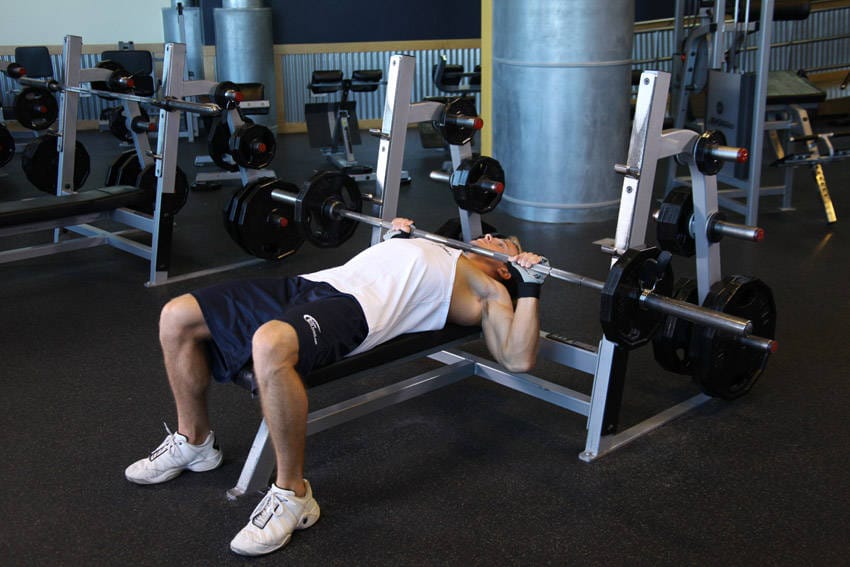 Barbell Guillotine Bench Press - Step 1