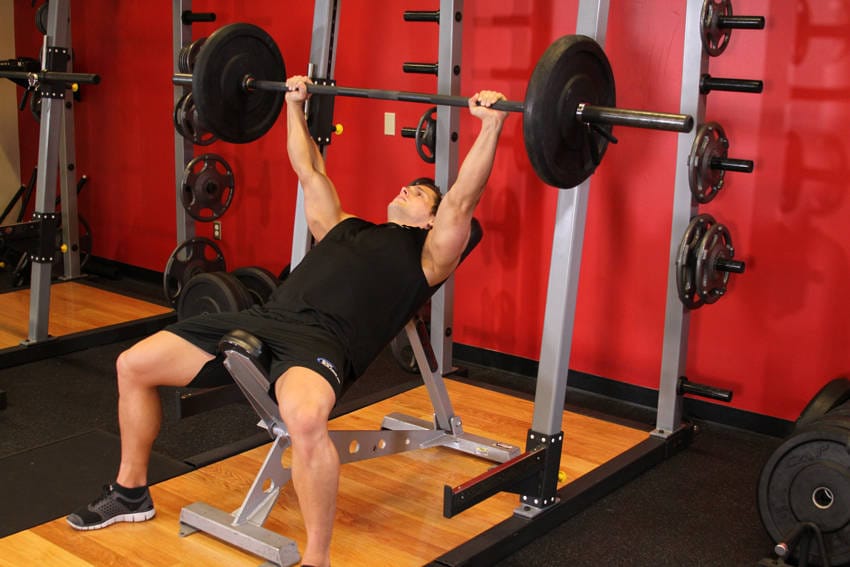 Barbell Incline Bench Press - Medium Grip - Step 0