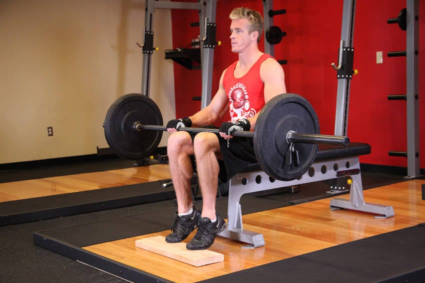 Barbell Seated Calf Raise - Step 1