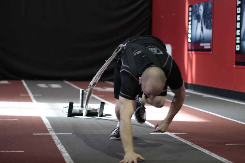 Bear Crawl Sled Drags - Step 1