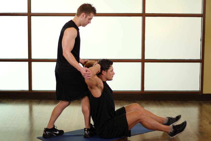 Behind Head Chest Stretch - Step 1