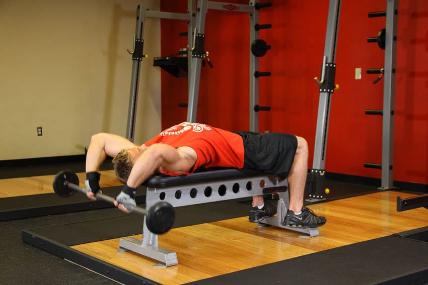 Bent-Arm Barbell Pullover - Step 0