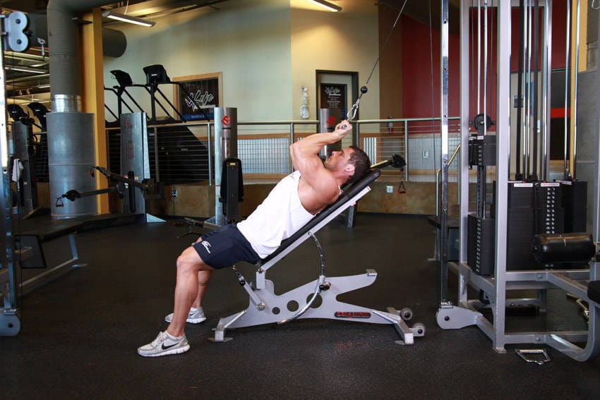 Cable Incline Triceps Extension - Step 0