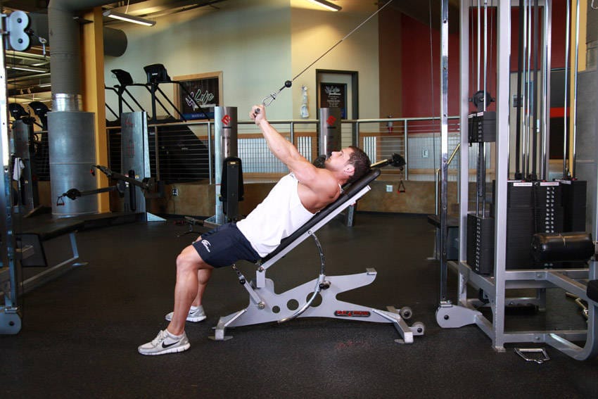 Cable Incline Triceps Extension - Step 1