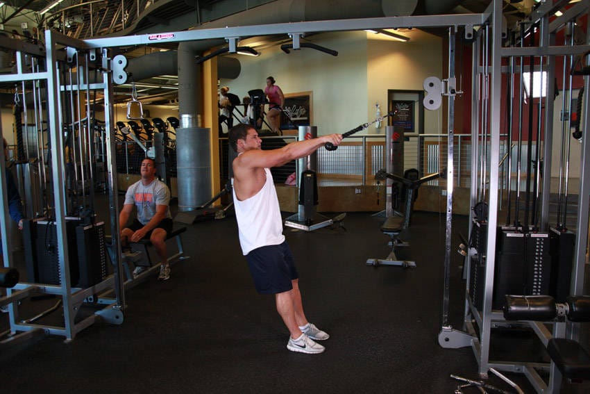 Cable Rope Rear-Delt Rows - Step 0