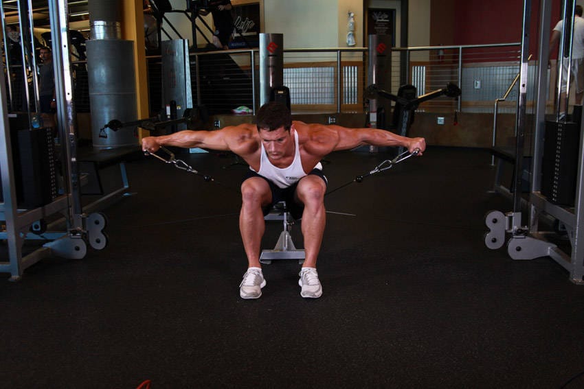 Cable Seated Lateral Raise - Step 1