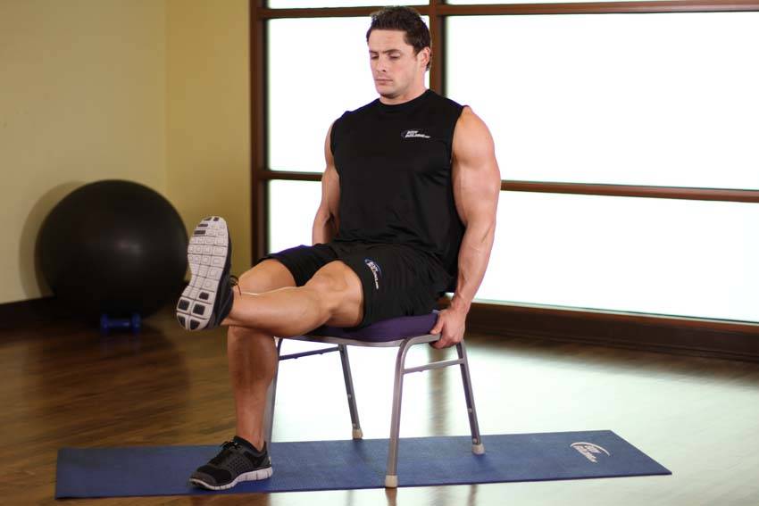 Chair Leg Extended Stretch - Step 1