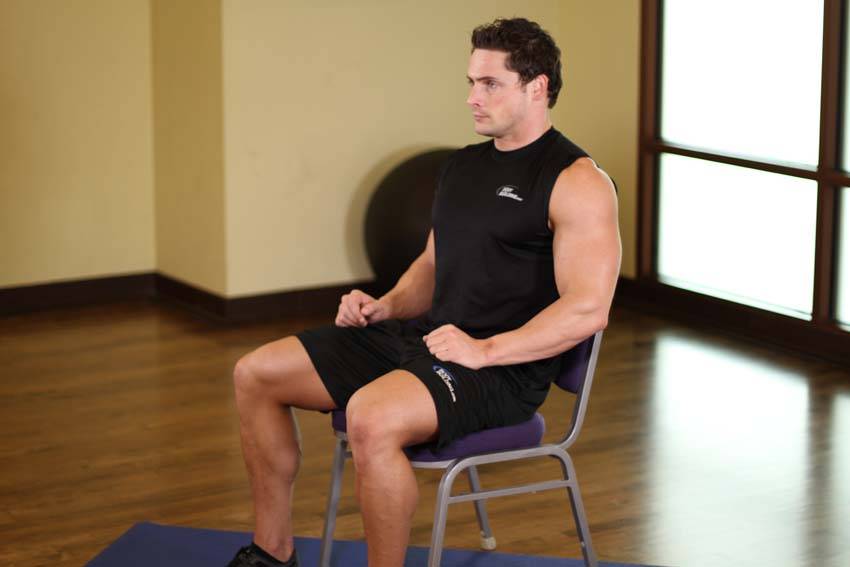 Chair Upper Body Stretch - Step 0