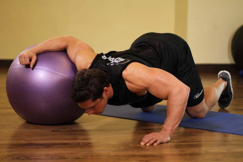 Chest Stretch on Stability Ball - Step 0