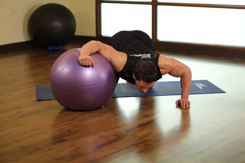 Chest Stretch on Stability Ball - Step 1
