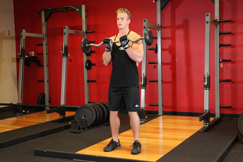 Close-Grip EZ Bar Curl - Step 1