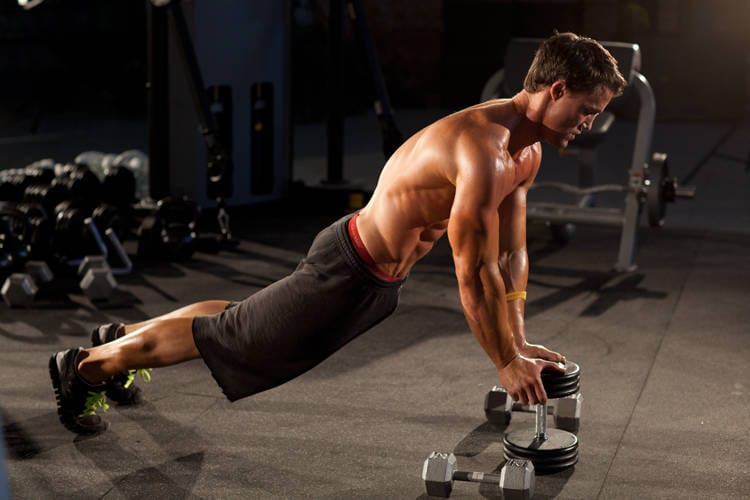 Close-Grip Push-Up off of a Dumbbell - Step 0
