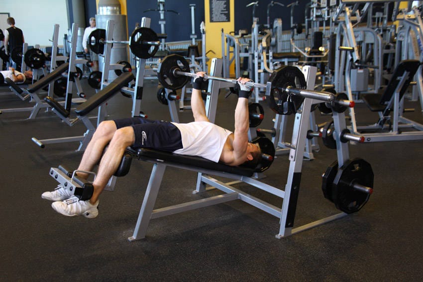 Decline Barbell Bench Press - Step 1