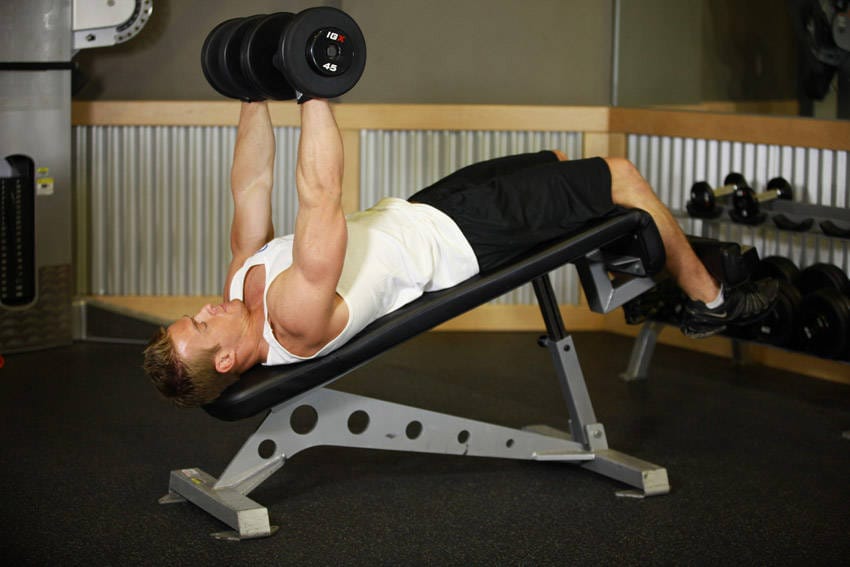 Decline Dumbbell Bench Press - Step 1