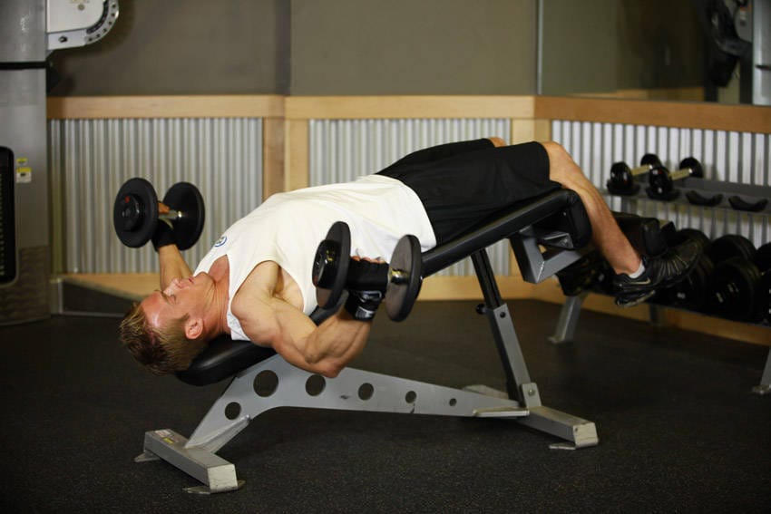 Decline Dumbbell Flyes - Step 1