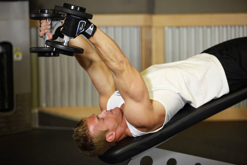Decline Dumbbell Triceps Extension - Step 0