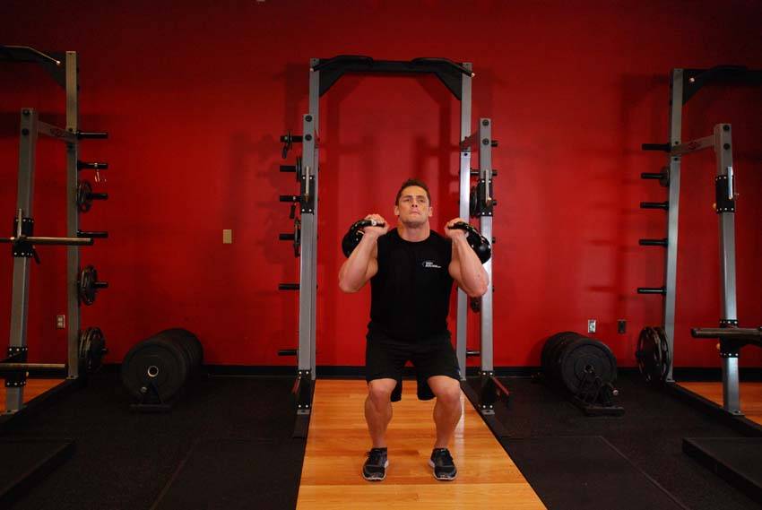 Double Kettlebell Push Press - Step 1