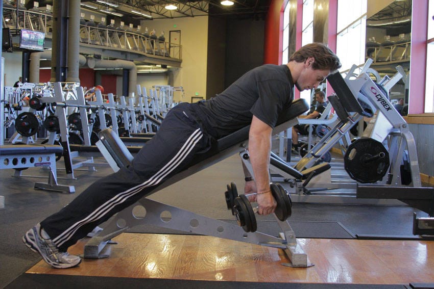 Dumbbell Incline Row - Step 0