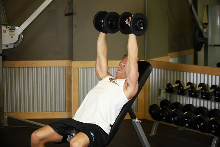 Dumbbell Incline Shoulder Raise - Step 0